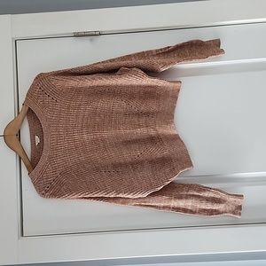 Garage dolman sleeve tan/cream crop sweater!!